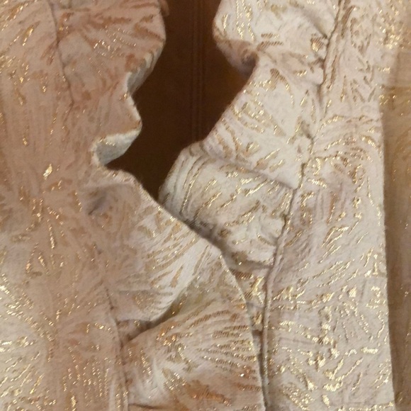 Gold and cream brocade dress - Picture 3 of 4